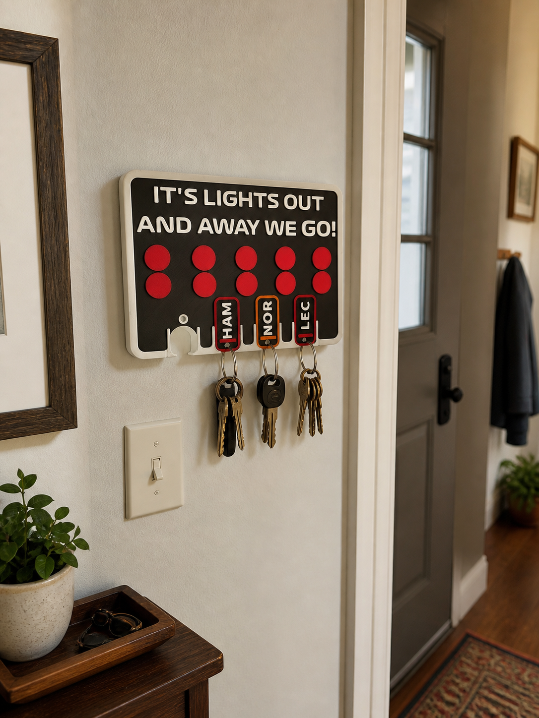 F1 Driver Key Holder – Personalised 3D Printed