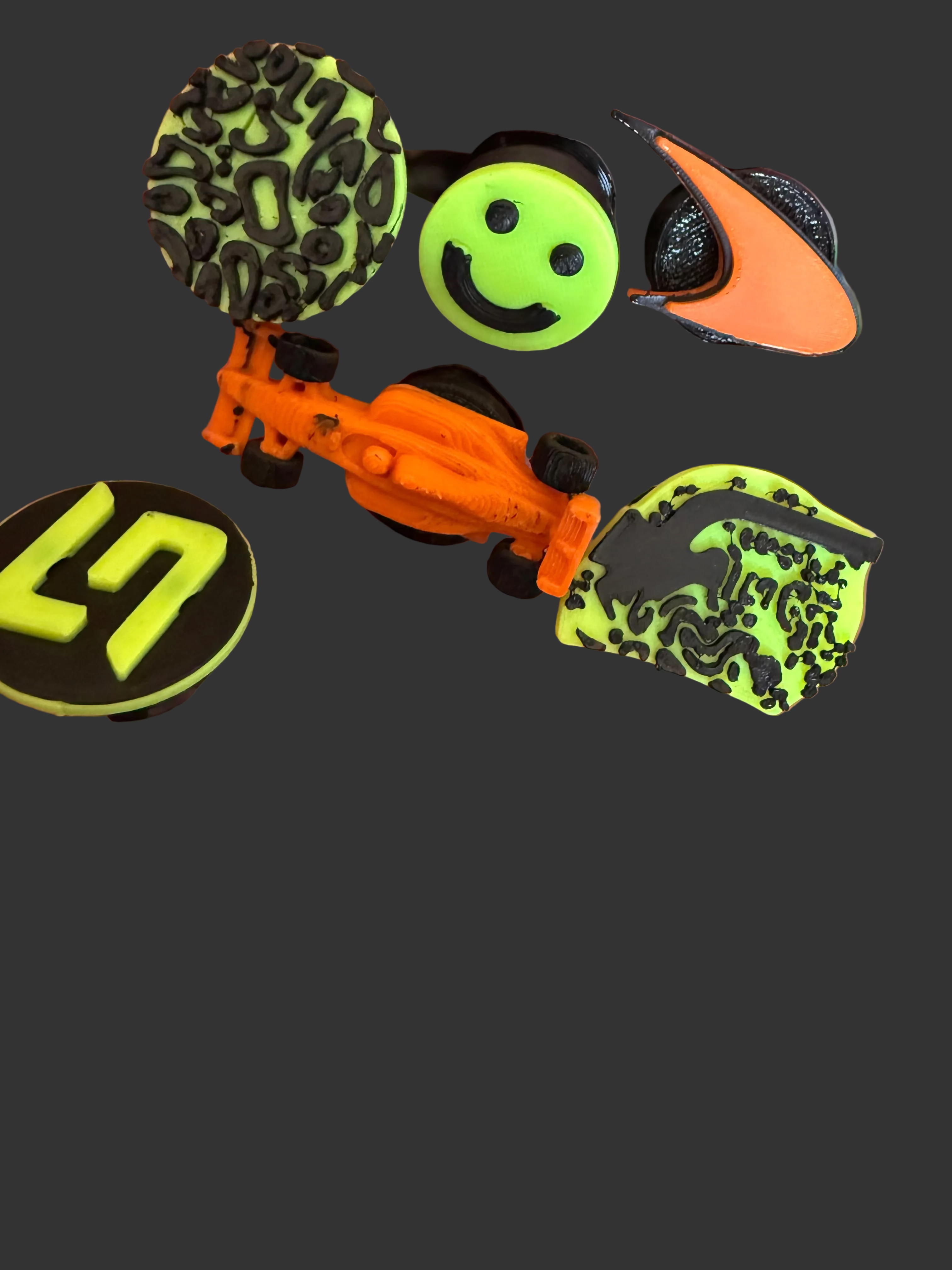 F1 Shoe charms, 3d Printed team or driver charms for shoes.
